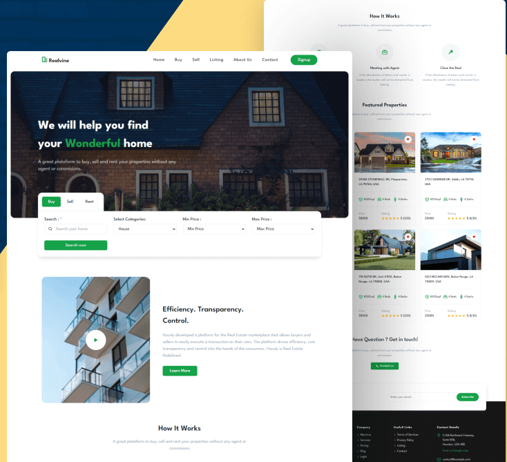 Realvine – Digital Real Estate Marketplace Detail 1