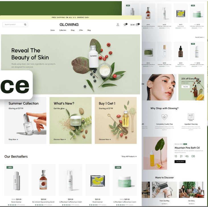 Glowing - Clean Beauty & Skincare Store Detail 2